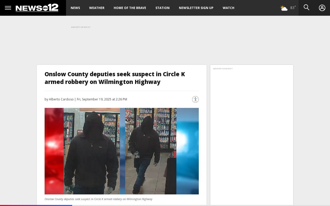 WCTI12 Onslow County local crime story reference