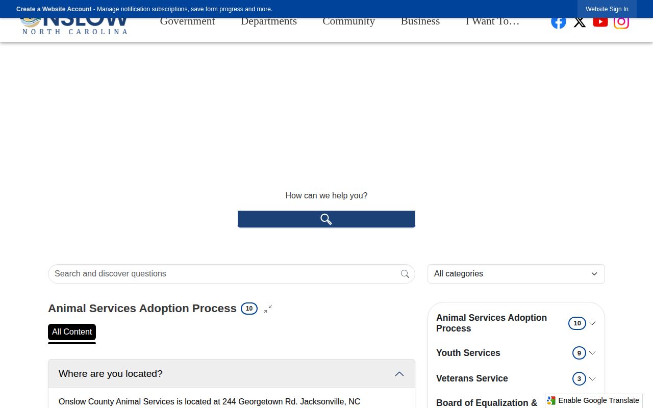 Onslow County official FAQ and mugshot access policy